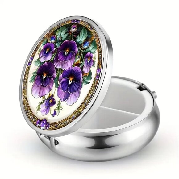 1pc.  A Purple Flower Pill - Medicine Box - Picture 4 of 5